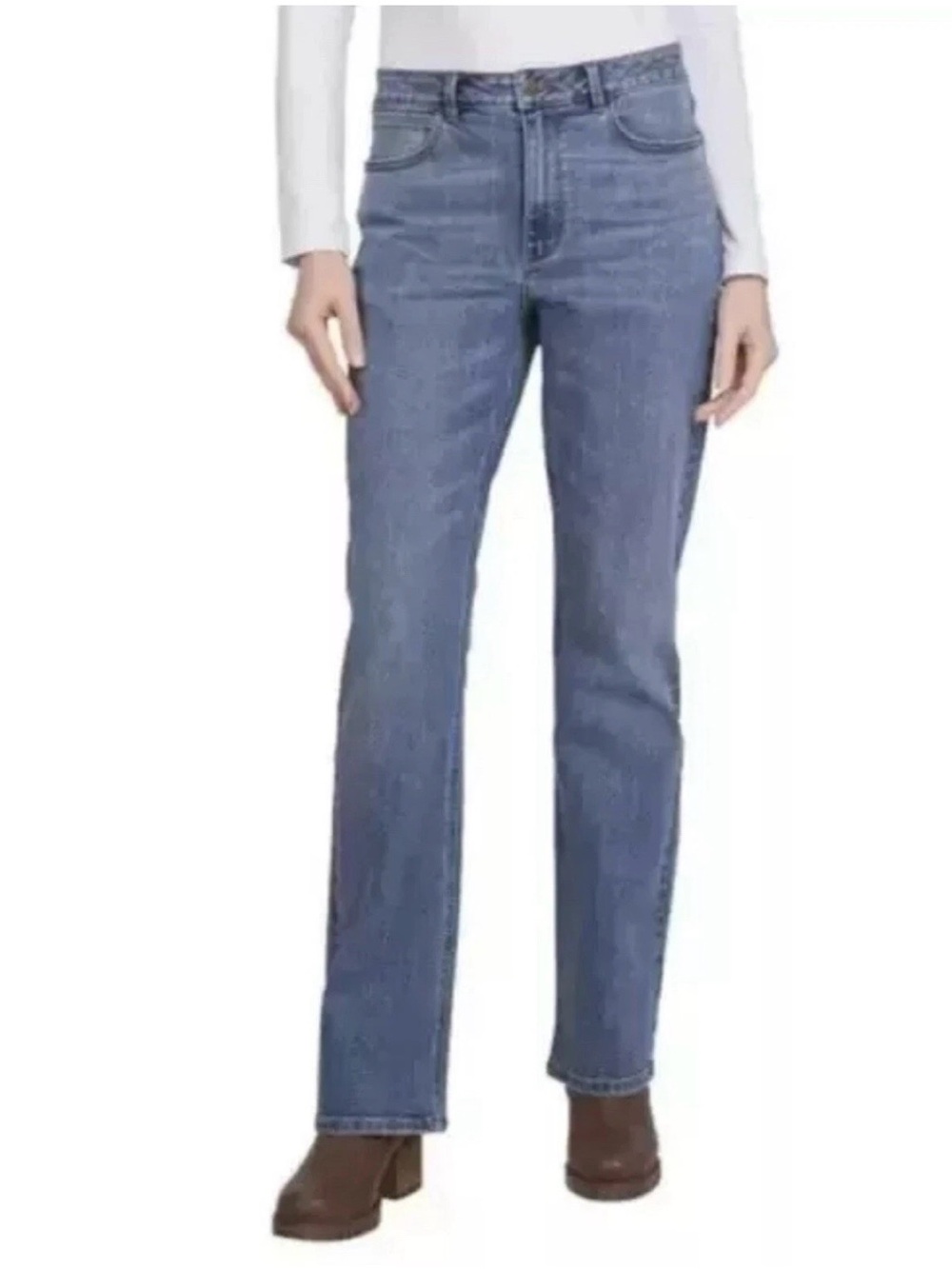 Wrangler Women's High Rise Boot-Cut Jeans in Medium Blue